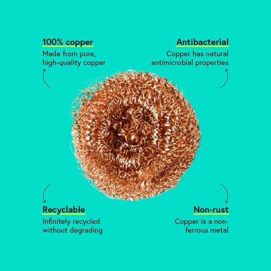 Eco Copper Scourers (3 scourers)
