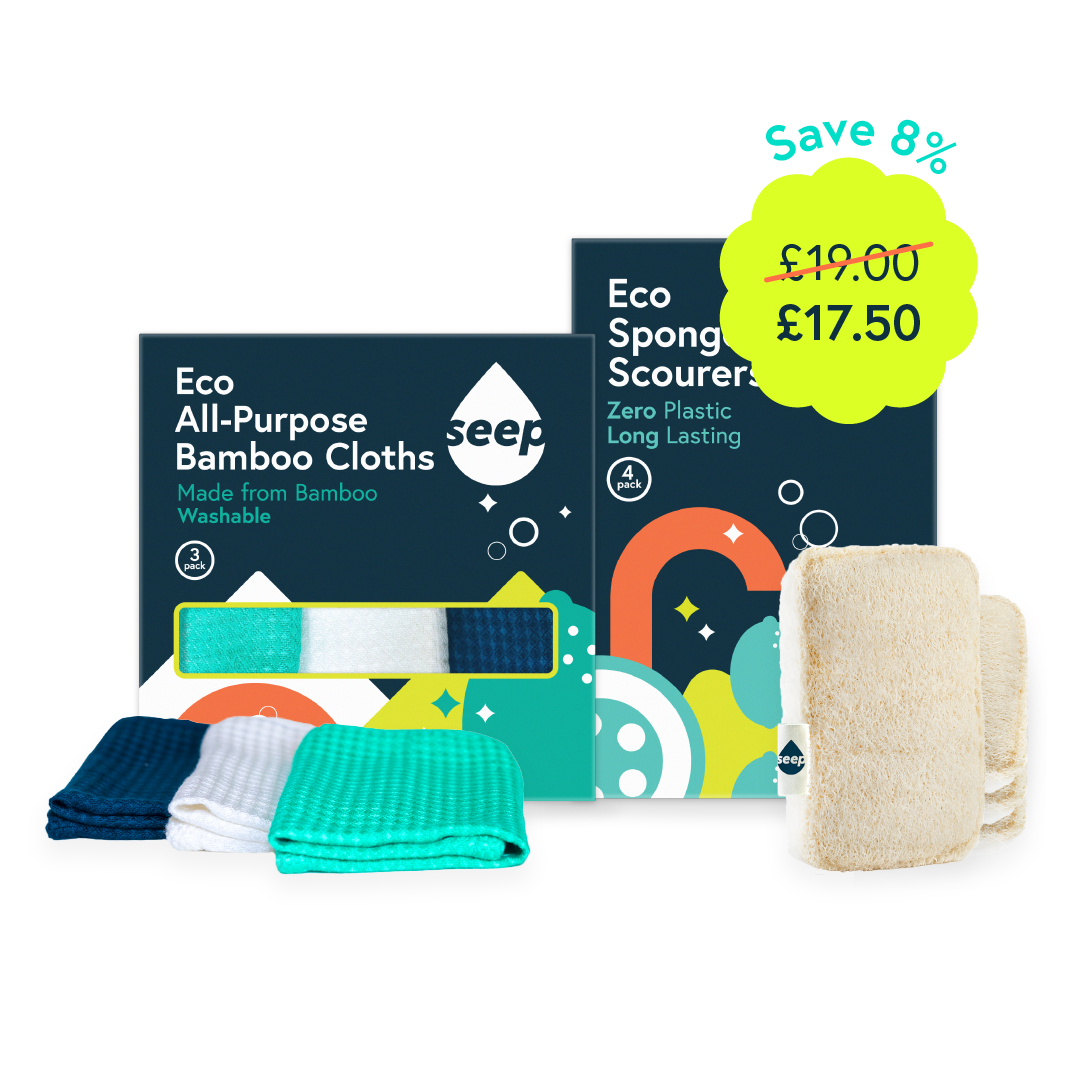 3 Bamboo Cloths and 4 Eco Kitchen Sponges