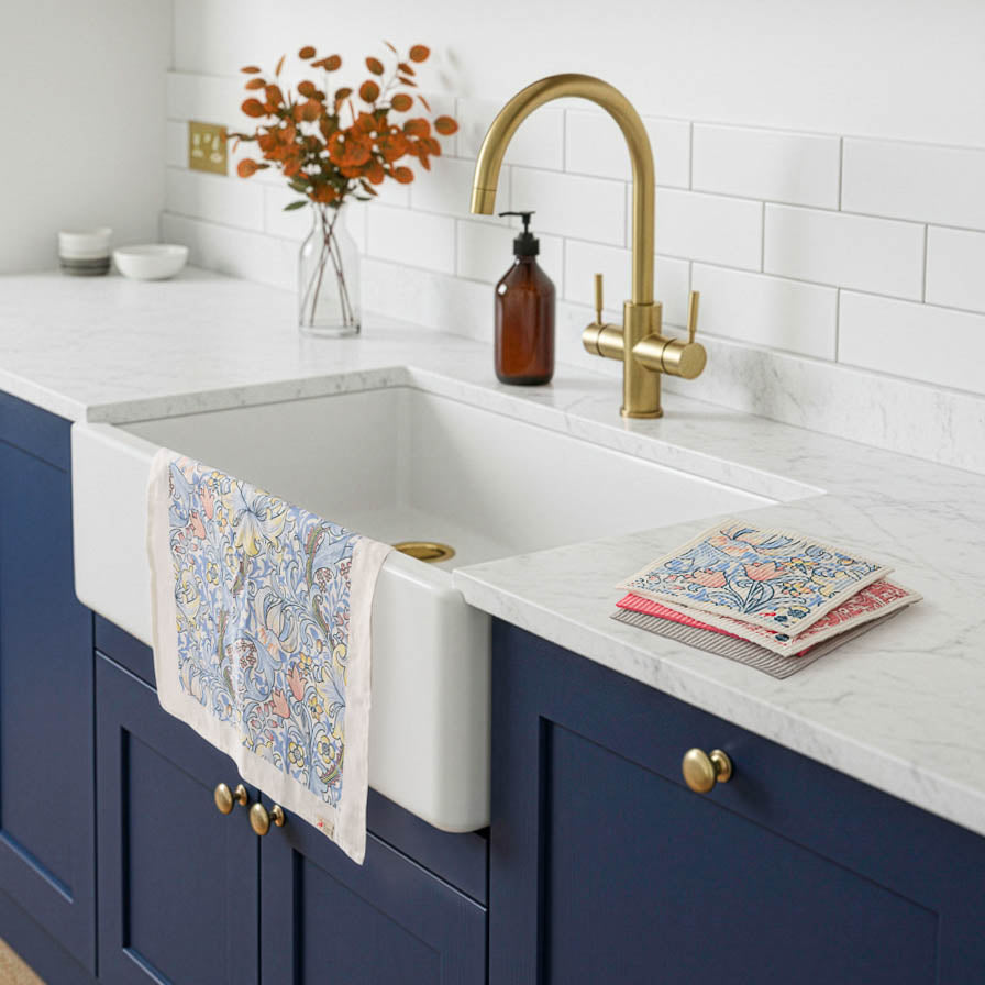 The William Morris Society x Seep Eco Sponge Cloths & Tea Towel