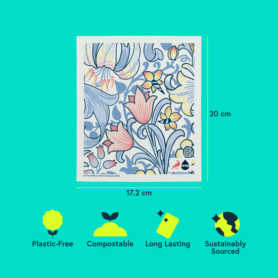The William Morris Society x Seep Eco Sponge Cloths (4 cloths)