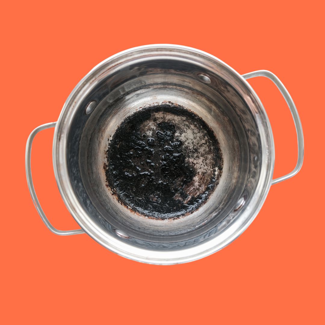 Silver burnt pot