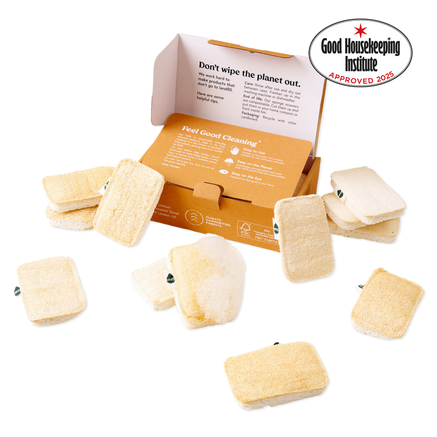 Eco Sponge Scourers (1 year supply - 12 sponges)