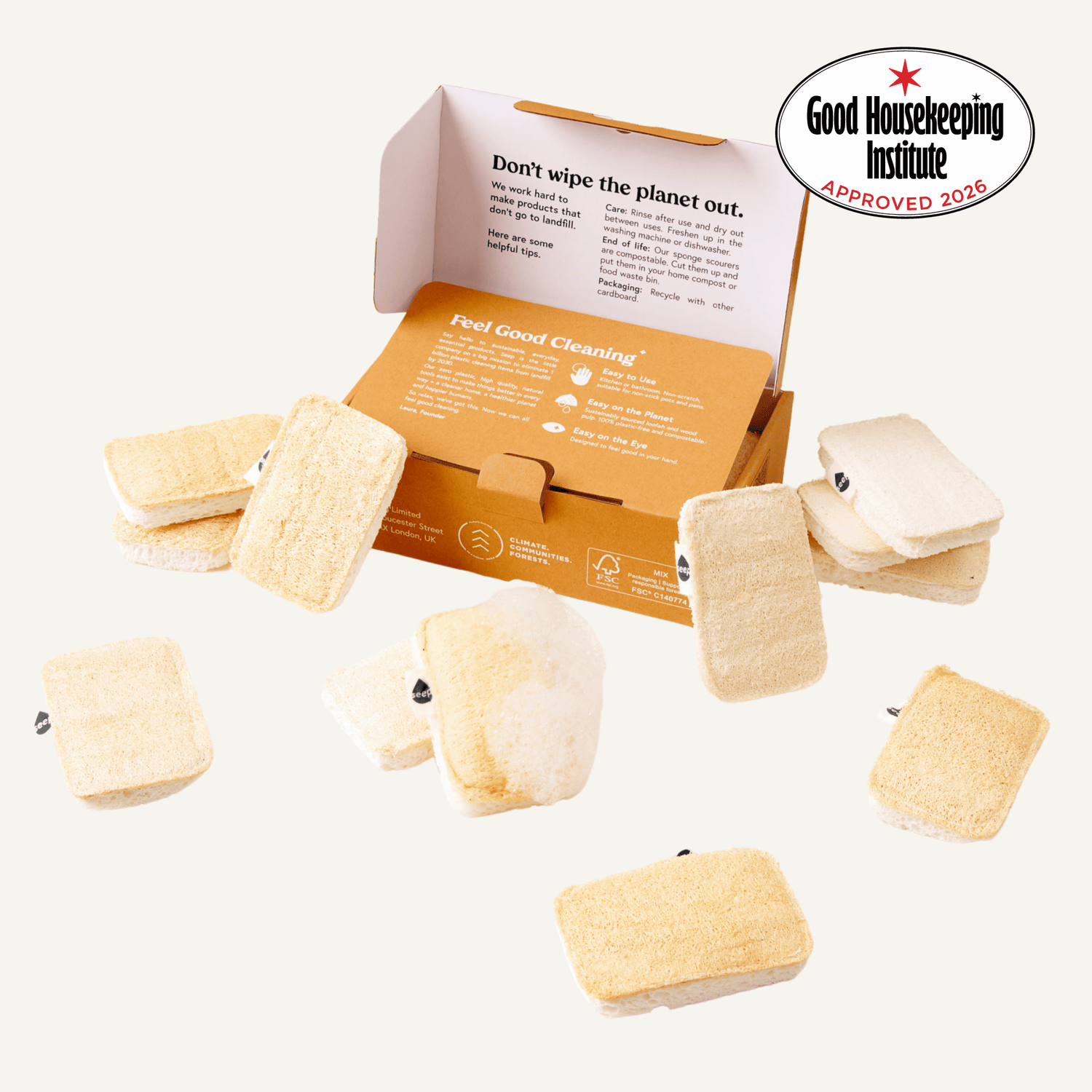 Eco Sponge Scourers (1 year supply - 12 sponges)
