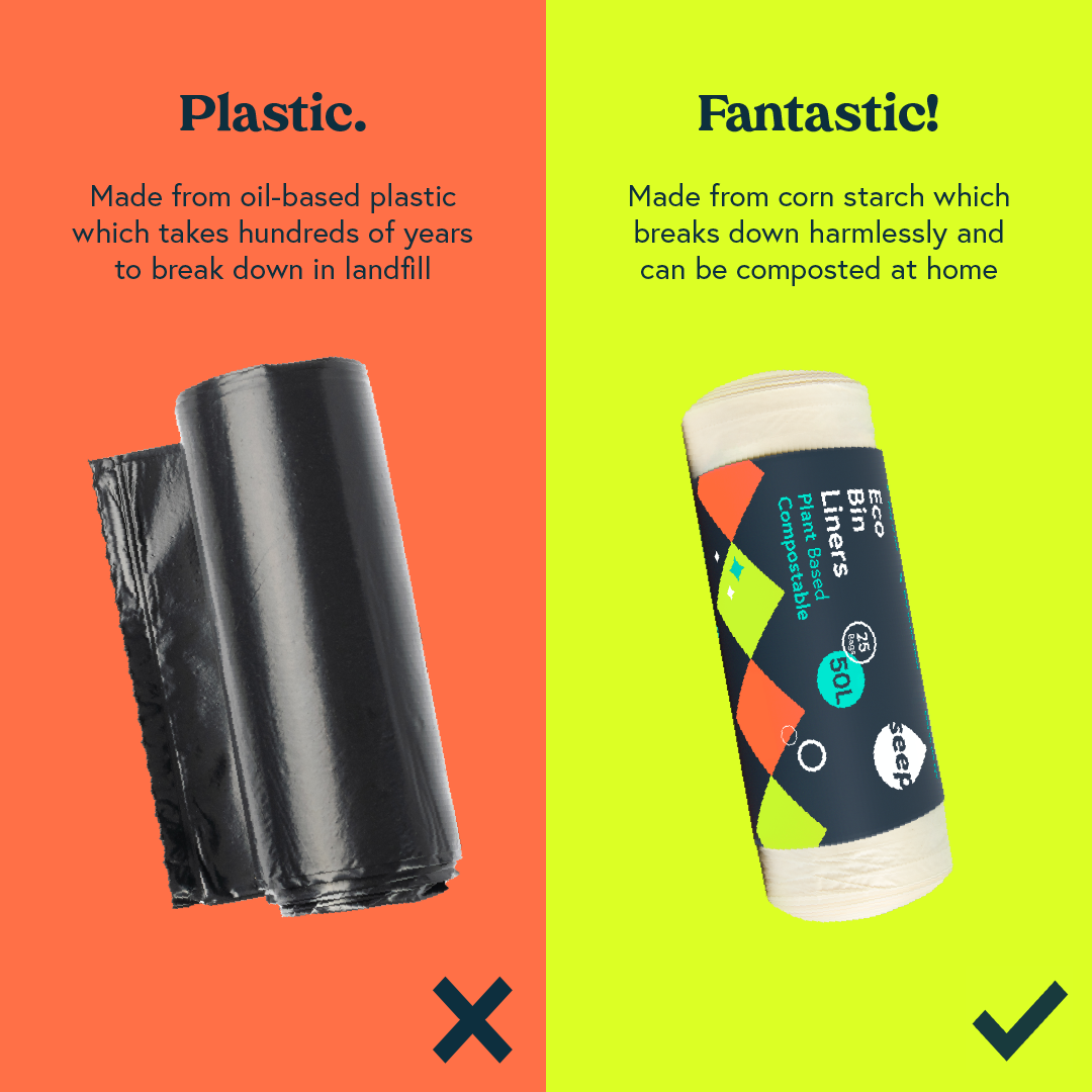50L Eco Biodegradable Bin Liners