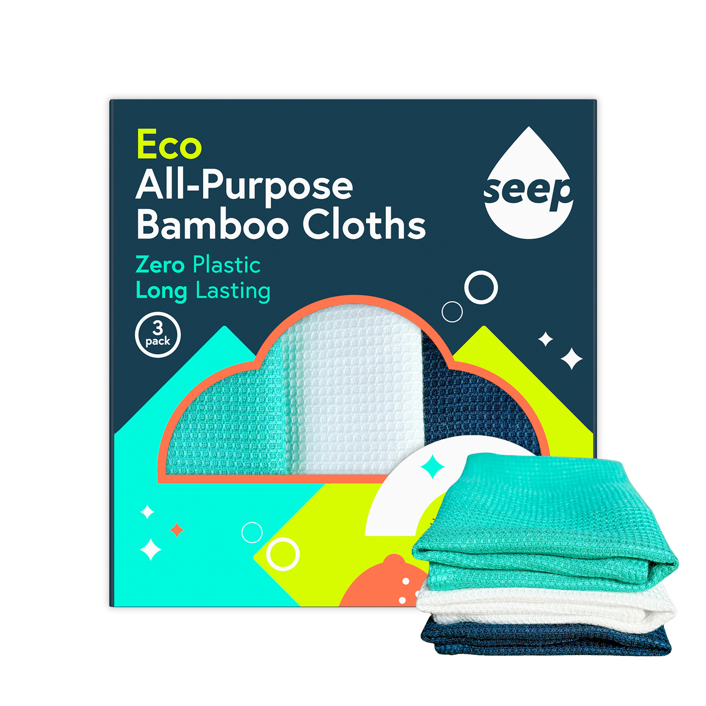 Eco All-Purpose Bamboo Cloths (3 cloths)