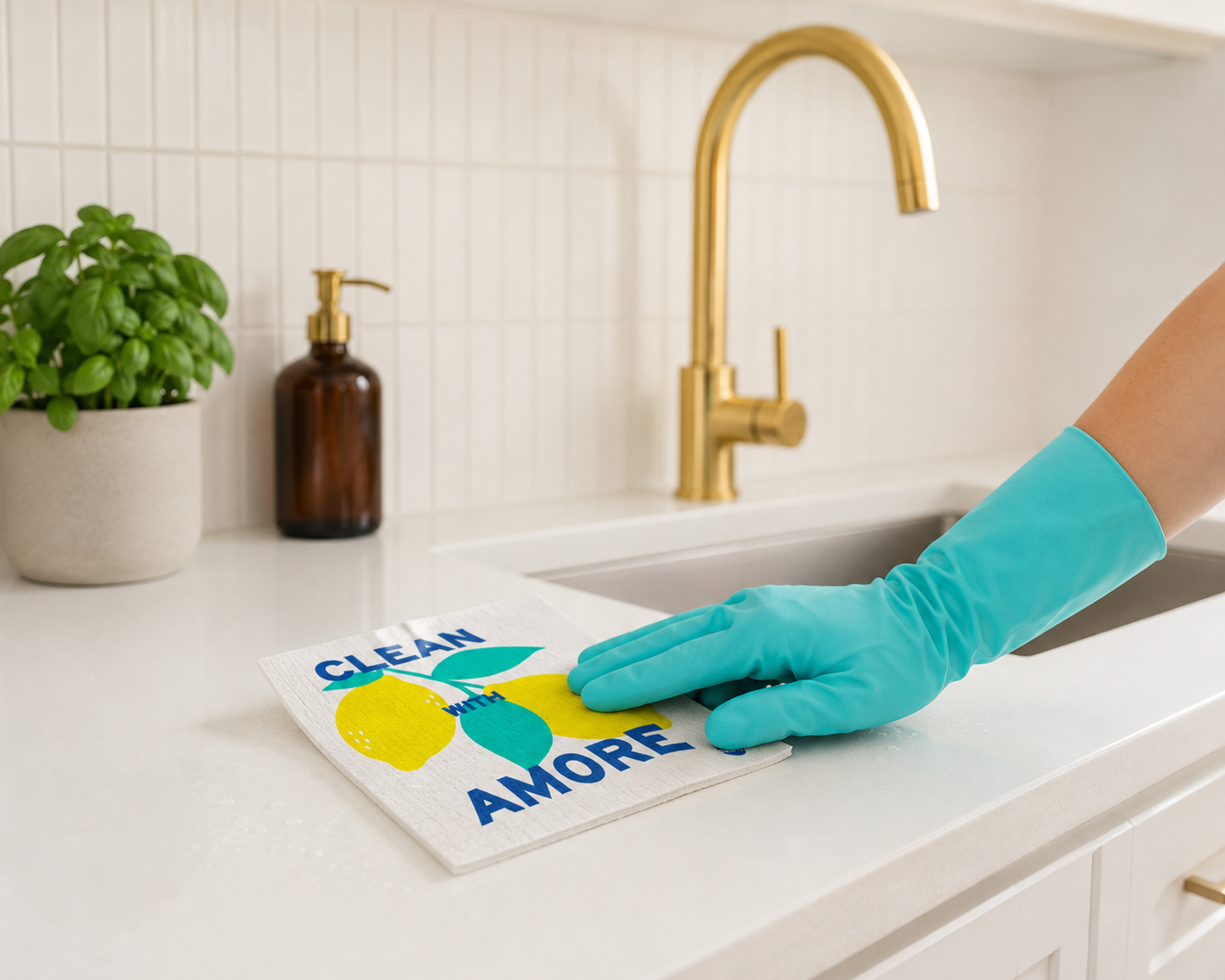 Clean with Amore - Eco Sponge Cloths (4 cloths)