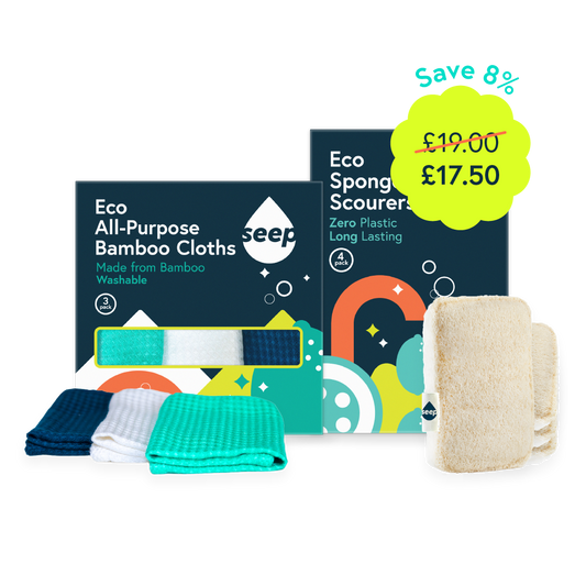 3 Bamboo Cloths and 4 Eco Kitchen Sponges