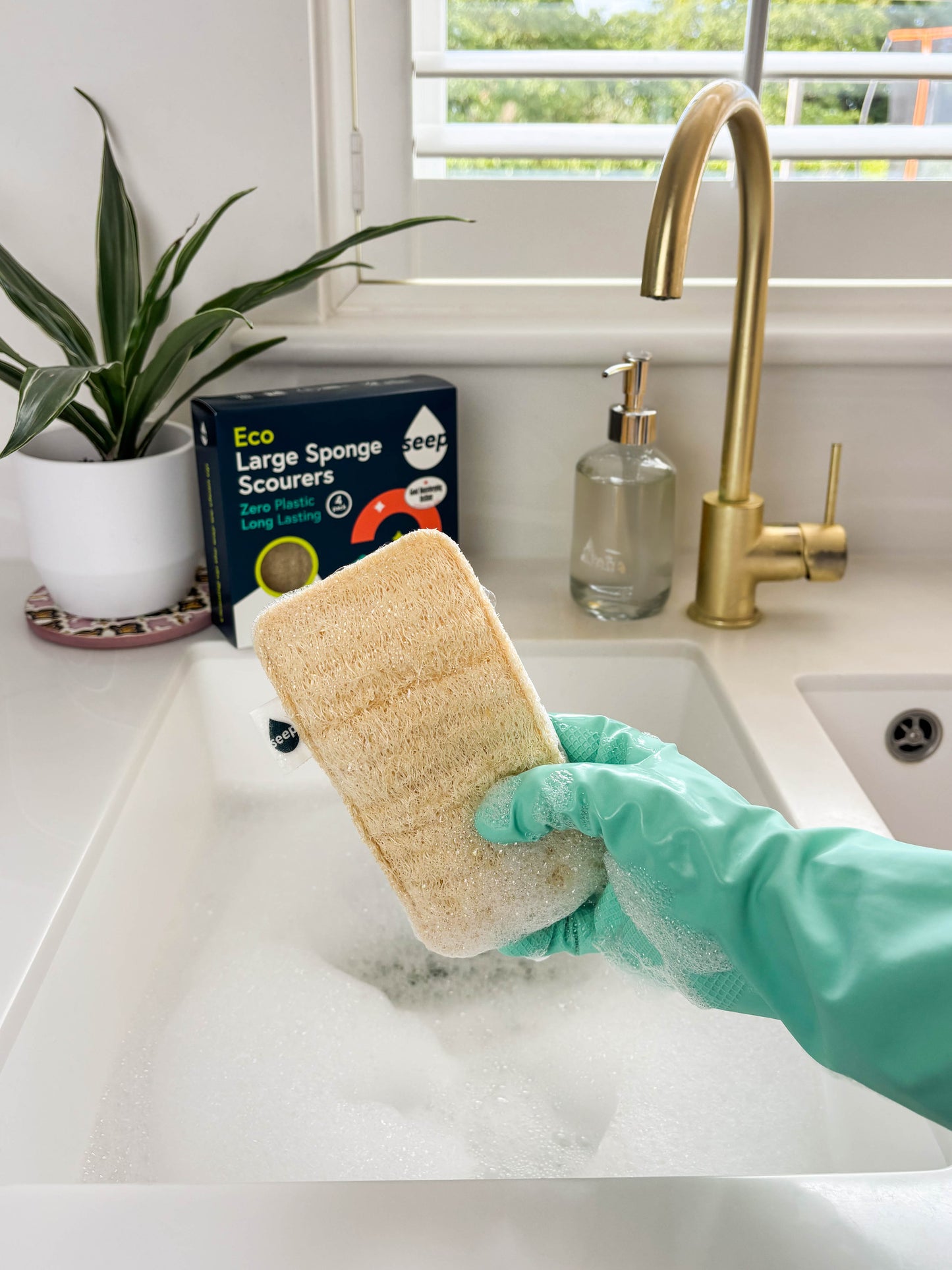 Eco Large Sponge Scourers (4 sponges)
