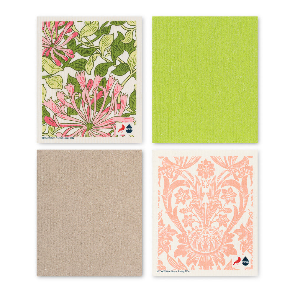 The William Morris Society x Seep Eco Sponge Cloths (4 cloths)