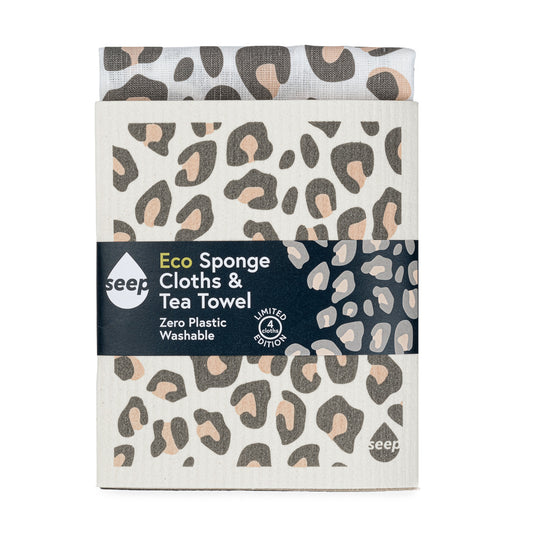 Neutrals Eco Sponge Cloths and Tea Towel Set - Limited Edition