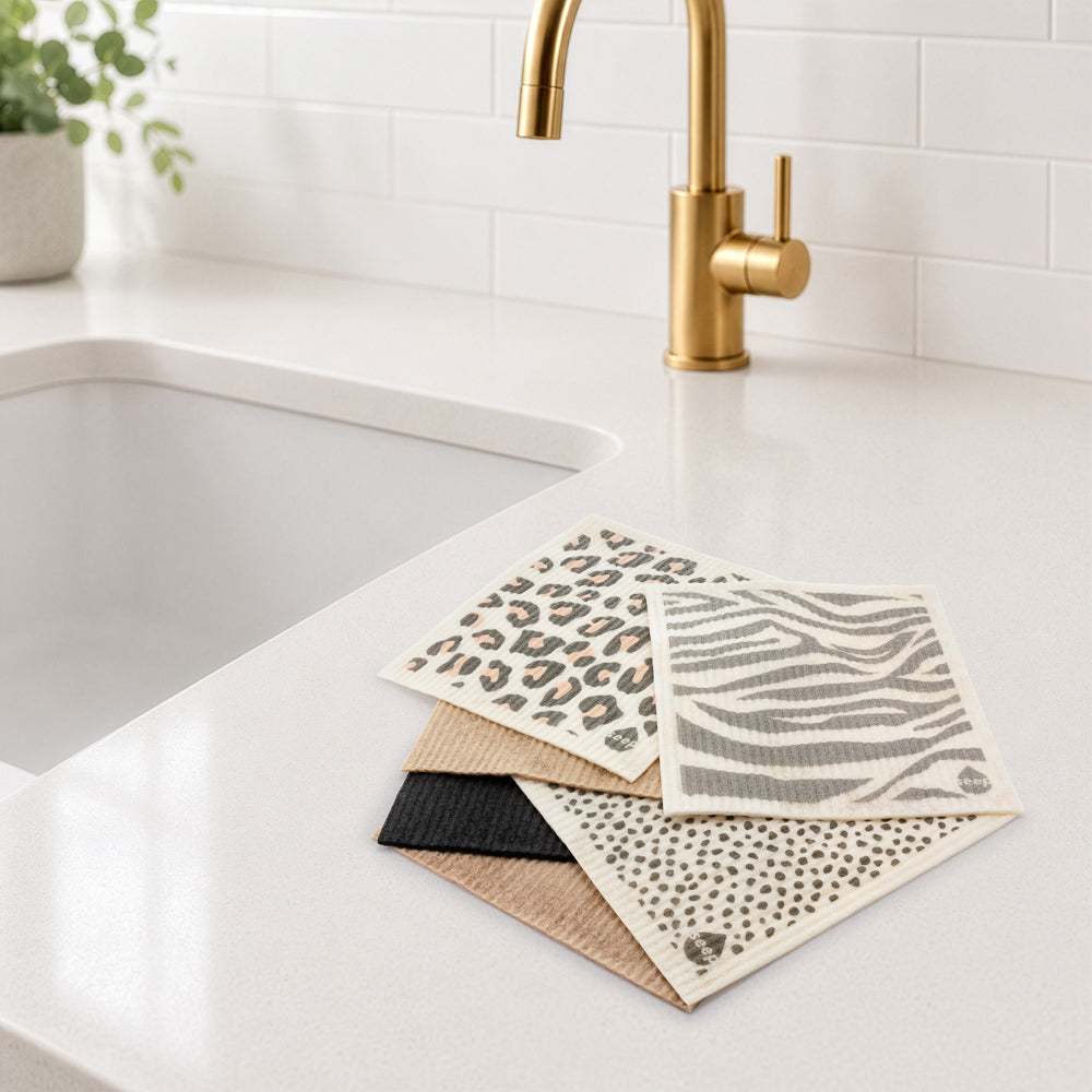 The Neutral Edit - Eco Sponge Cloths 6 Pack