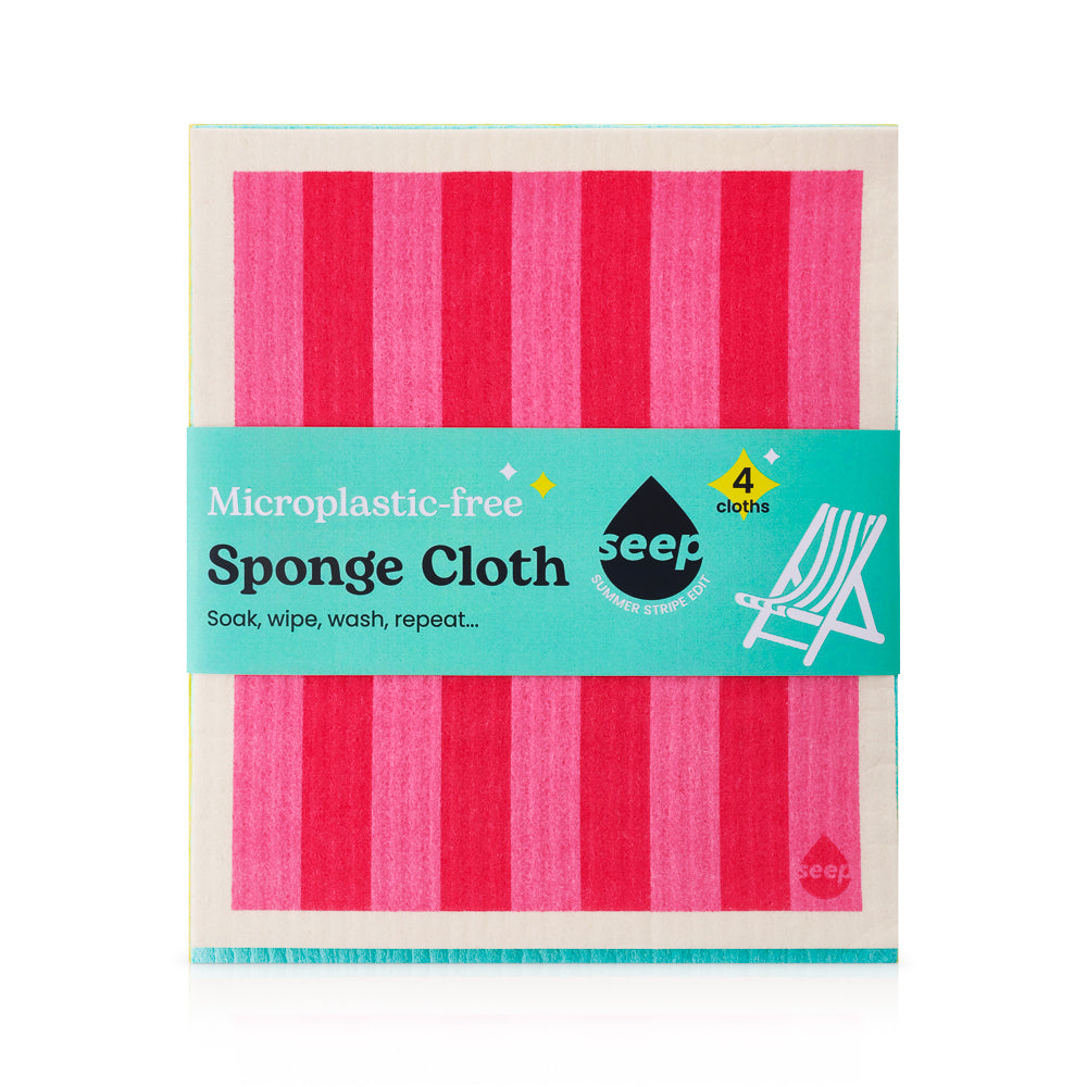 The Summer Stripe Edit - Sponge Cloths 4 Pack - Limited Edition