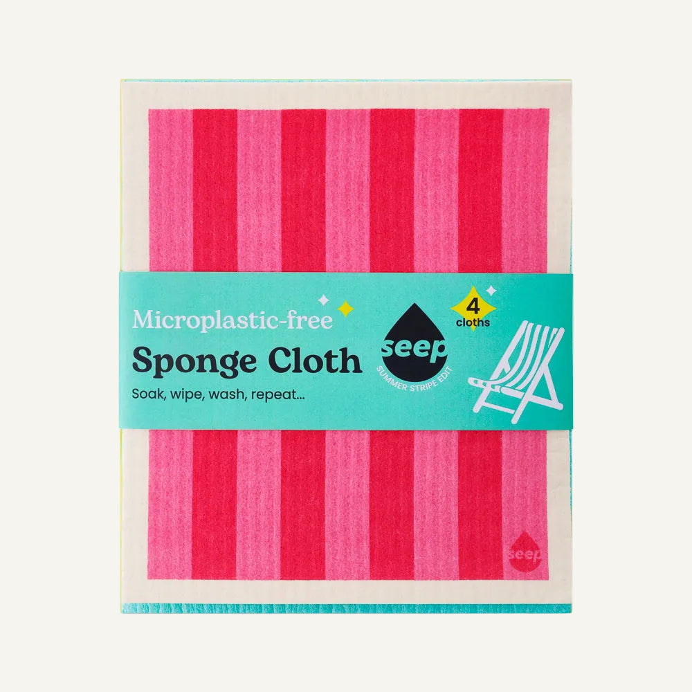 Summer Stripe Edit Sponge Cloths 4 Pack Limited Edition