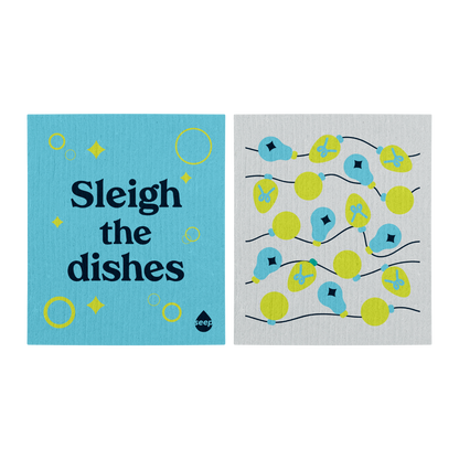 Sleigh The Dishes Sponge Cloths