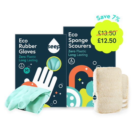  1 pair of Eco Washing Gloves and 4 Eco Kitchen Sponges