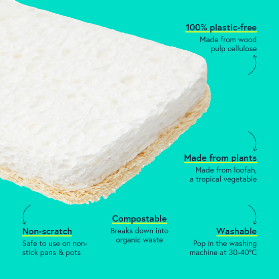 Eco Large Sponge Scourers (4 sponges)